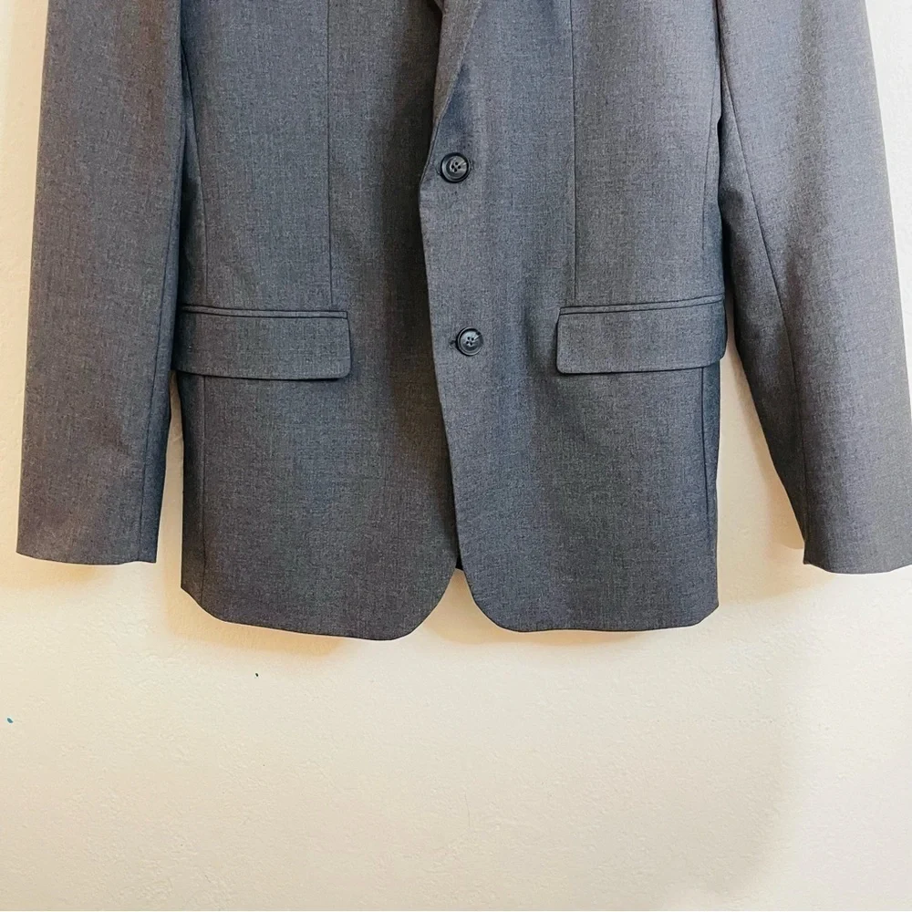 JF J.Ferrar Slim Fit Men Blazer Suit Jacket Size 40L Gray